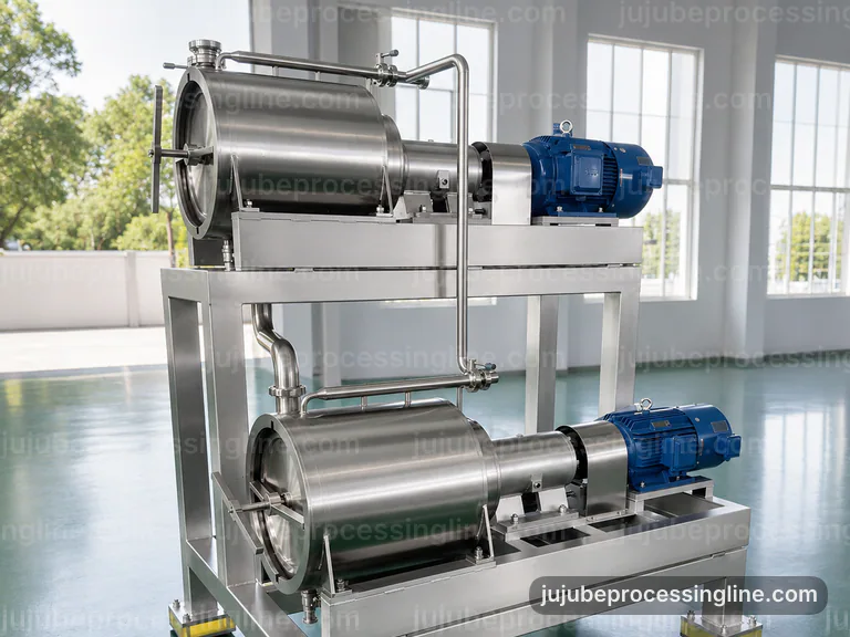Industrial Jujube Juice And Paste Line: Buying Considerations Interface industrial jujube juice and paste line, buying considerations: destoning followed by pulping section connection view