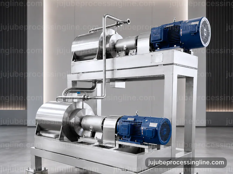 industrial jujube juice and paste line, common buyer questions: jujube destoner connection view