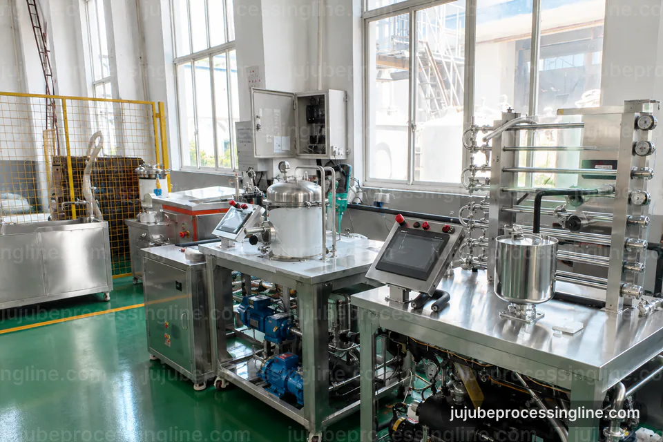 Industrial Jujube Juice And Paste Line: Process Scope And Configuration Operating Stage industrial jujube juice and paste line, process scope and configuration: jujube destoner operating stage