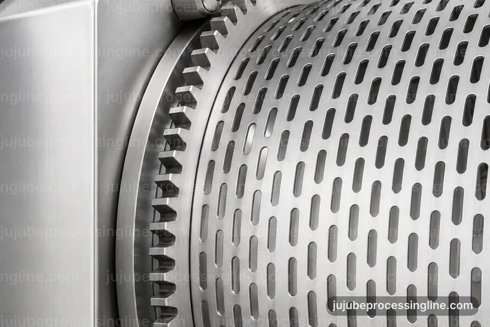 industrial jujube juice and paste line, hygienic design: jujube destoner operating stage