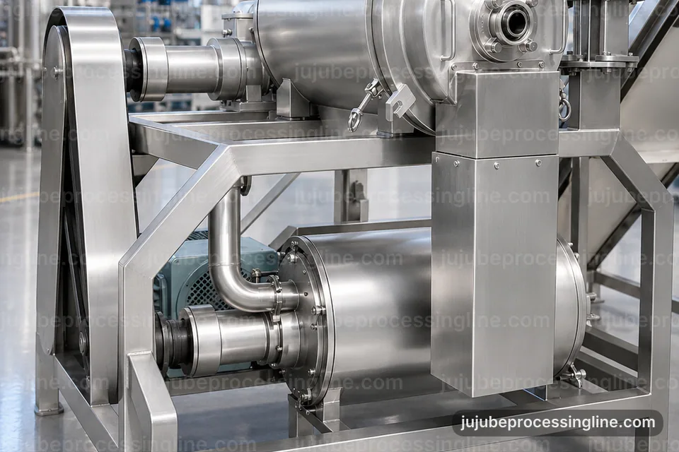 industrial jujube juice and paste line, proposal requirements: destoning followed by pulping section operating stage