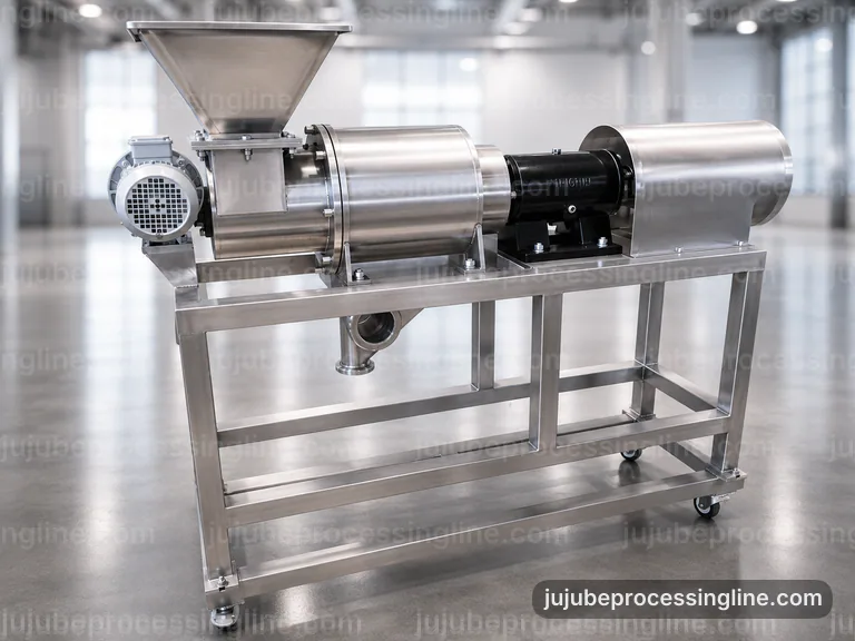 industrial jujube juice and paste line, selection criteria: jujube destoner connection view